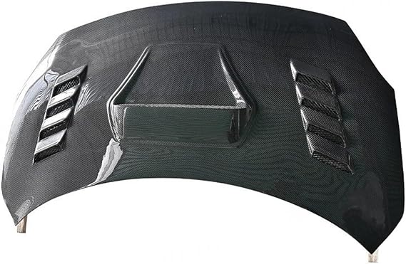 Compatible For Suzuki Swift Sport ZC33S 2017-2022 Carbon Fiber Car Front Bumper Engine Cover Hood Bonnet Vent Parts Upgrade Car Styling(Carbon Fiber)