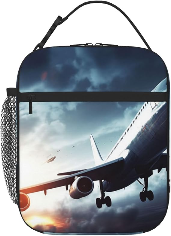 Insulated Lunch Bag Airplane Lunch Box Lunch Bag for Women Lunch Tote Bags Reusable Lunchbox