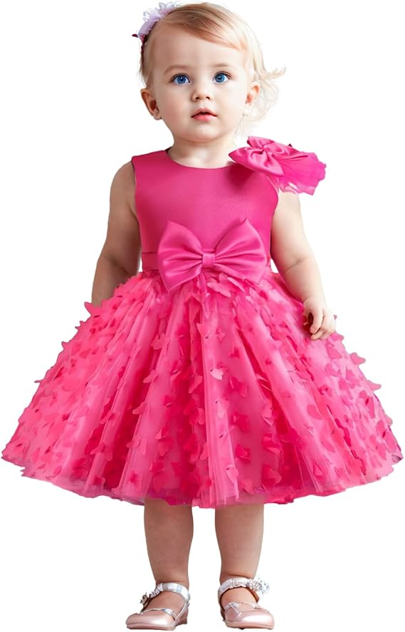 TTYAOVO Toddler Girl Flower Dress Baby Princess Birthday Party Gown