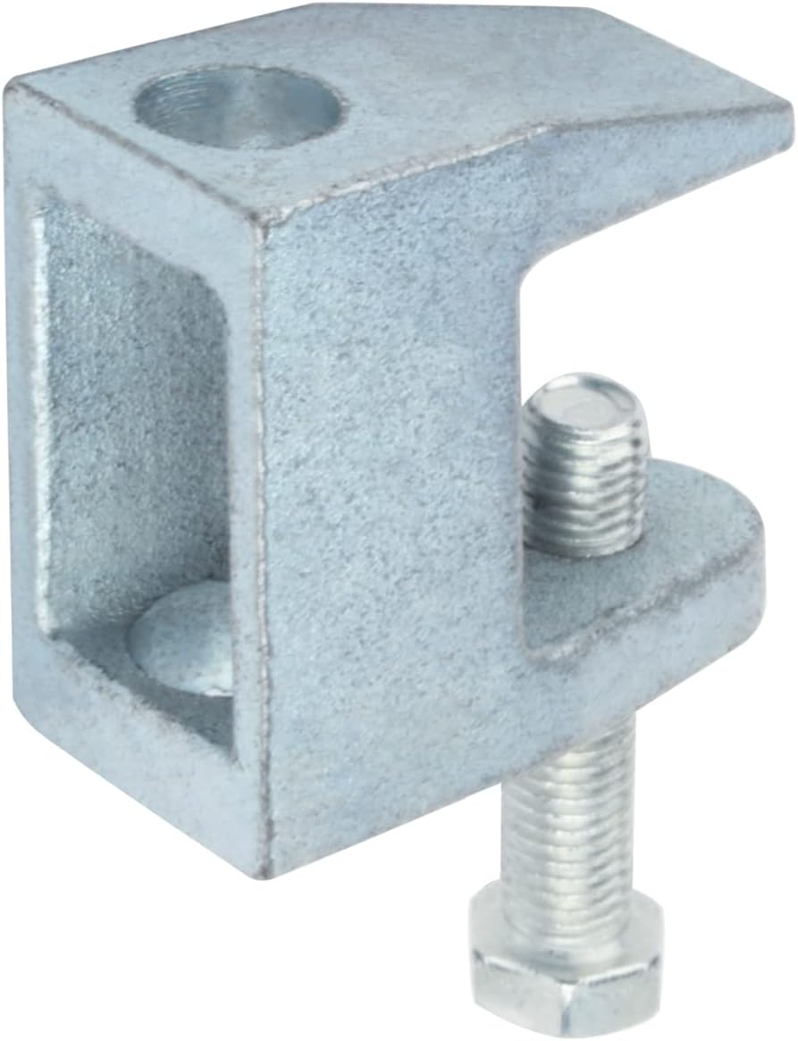 8 Pcs I Beam Clamp, 1-38 Wide Mouth Malleable Cast Iron C Clamp, Fit 12 Threaded Rod, Max Load 220lb