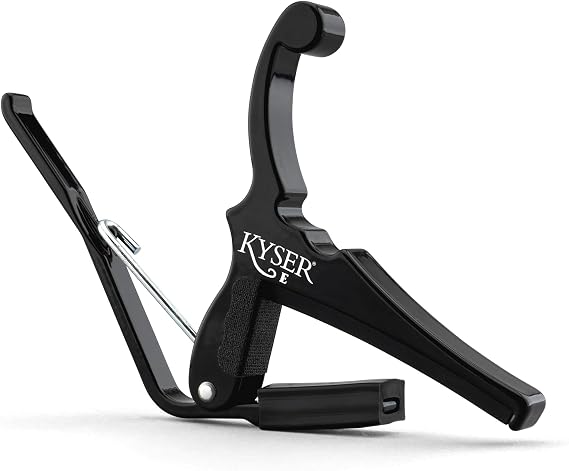 Kyser Musical Products Quick-Change Capo, KGEBA, Black - For Electric Guitars, Made in USA, Quality, Strong, Lightweight, Quick & Easy Key Changes, Innovative, Perfect Fit for Electrics