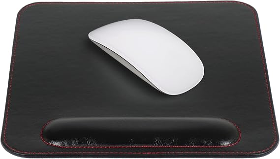 Londo Leather Mouse Pad with Wrist Rest Ergonomic Support, Non-Slip Base, Smooth Surface
