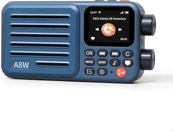Choyong A8W Internet Radio Portable Smart Receiver WIFI/4G Global Version Radio Speaker with FM,TF Card,All World Radios,for Home with WiFi,Digital Radio,choyoung Navy Blue