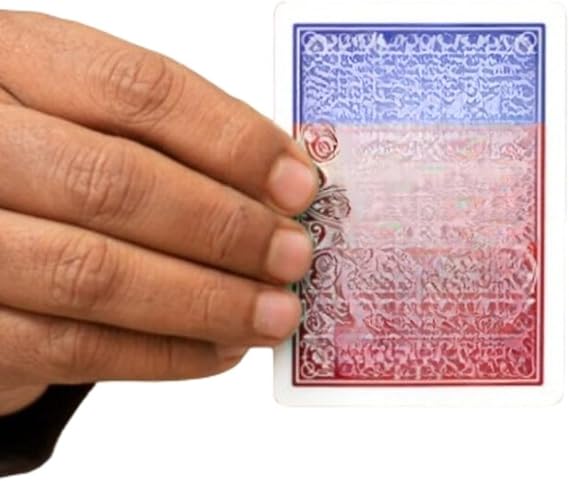 MilesMagic Magician's Color Changing Card Gimmick | Highly Visual Close Up Illusion Trick | for Street Magic or Stage Magic Tricks | Only 1 Card (Red to Blue)