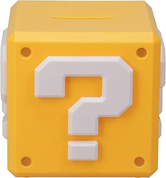 Super Mario Question Block Money Box - Officially Licensed Gift for Kids Bedroom Accessories & Decor | Paladone