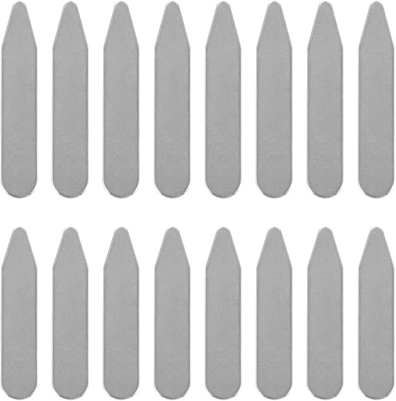 16pcs Stainless Steel Collar Stays Shirt Collar Inserts
