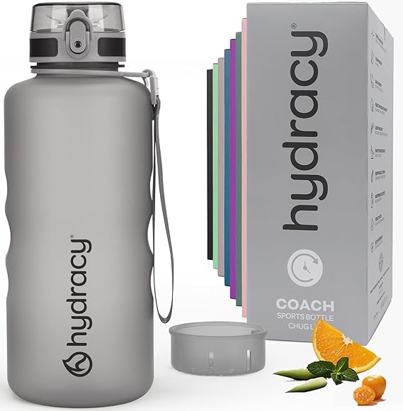 Hydracy 2L Large Water Bottle, 100% BPA Free Tritan Plastic, Leakproof, Zero Condensation, Motivational Timeline, Safe, Non-Toxic, Durable, Smart Design