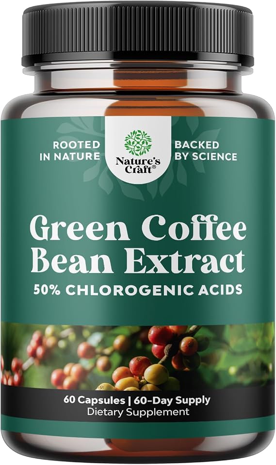 Green Coffee Bean Extract - Metabolism & Weight Maintenance Support - 60 Ct