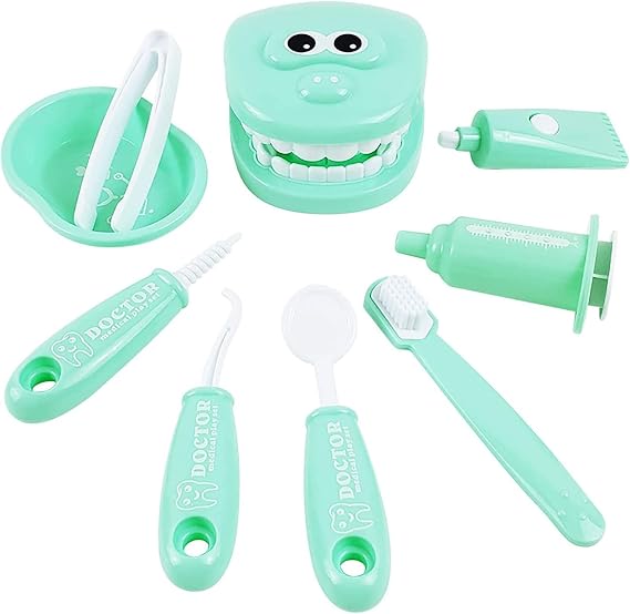 Kids Doctor Kit | 9 Pieces Pretend Kids Dentist Playset Toys | Educational Dentist Kit, Role Play Toys for Toddler Boys and Girls Doctor Playset, 9pcs
