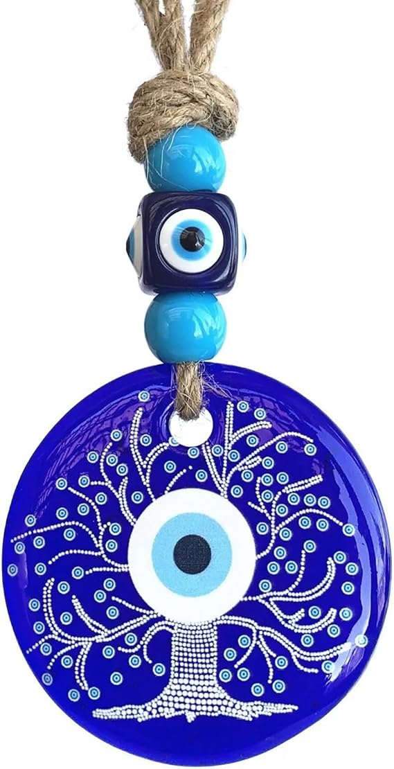 Blue Evil Eye Wish Tree Design Hanging Decorative Ornament