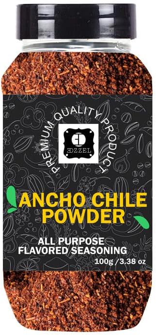 EDZZEL Natural Premium Quality Indian Ancho Chile Powder -100 GRAM Box (Set Of 3)