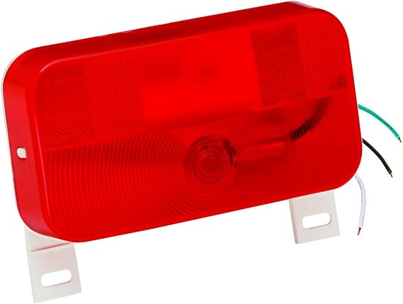 Bargman 34-92-003#92 Series Red Surface Mount Tail Light with License Bracket
