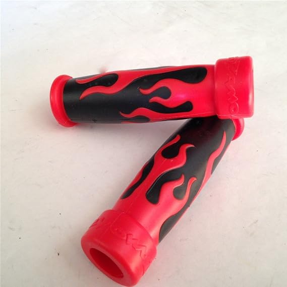 FIRE Gel Style Grips RED ATV QUAD KAWASAKI POLARIS SEADOO WATERCRAFT BOMBARDIER JET SKI FOREMAN RECON RINCON Brute Force Prairie YAMAHA ATV BRUIN GRIZZLY KODIAK(7/8"BOTH SIDE)