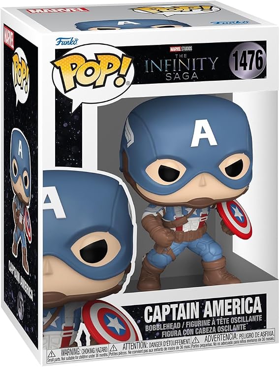 Funko Pop Marvel: Infinity Saga - Captain America - Collectable Vinyl Figure - Gift Idea - Official Merchandise - Toys for Kids & Adults - Superheroes Fans - Model Figure for Collectors and Display