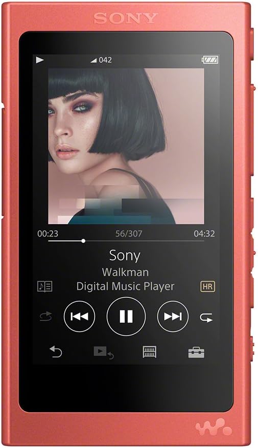 Sony Walkman A Series 16GB NW-A45: Bluetooth/microSD/Hi-Res compatible, up to 39 hours continuous playback, 2017 model, Twilight Red NW-A45 R