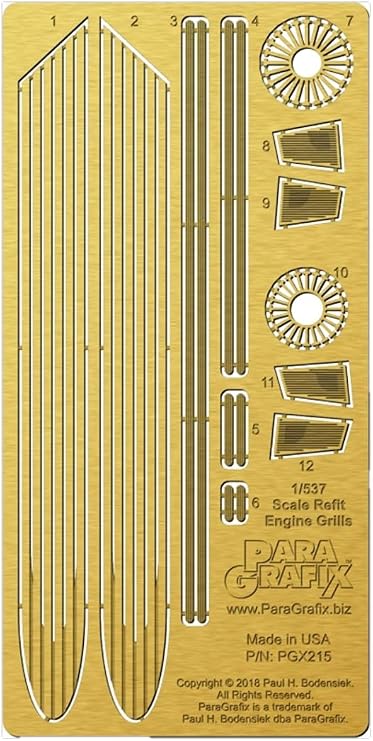 BIBNY Paragrafix 1/537 Refit Enterprise Engine Grills PGX215
