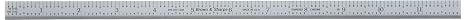 TESA Brown & Sharpe 599-323-1205 Chrome Finish Tempered Steel Rule, 12" Length