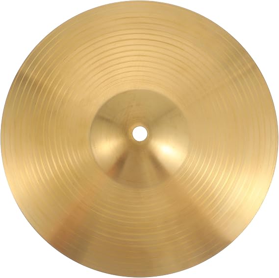 Veemoon 10 Inch Brass Cymbal Replacement, Splash Cymbal for Drum Set Crash Cymbals Ride Drum Instrument Percussion Accessories Drum Kit for Beginner Player Percussion Practice & Students (Golden)