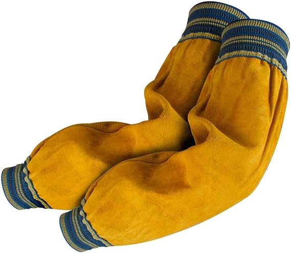 Tillman 5218E Heavyweight 18" Sleeves Cowhide Side Split Leather, Yellow