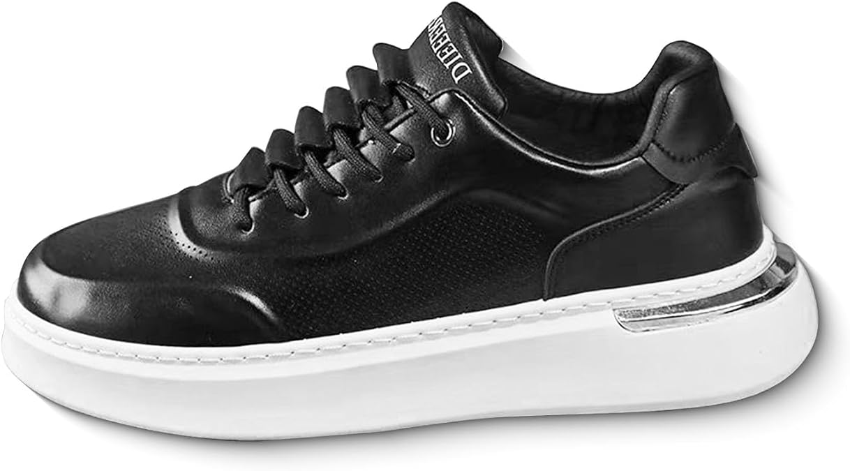 Mens Casual Shoes Dress Sneakers Men Classic Oxford Lace-Up, Stylish Comfortable Walking Shoes