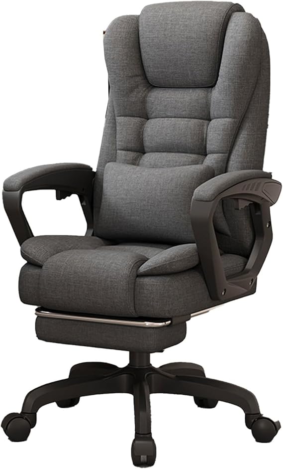Cloth Office Chair, Ergonomic Office Chair ,Computer Chair with Footrest and Lumbar Support (Color : A)