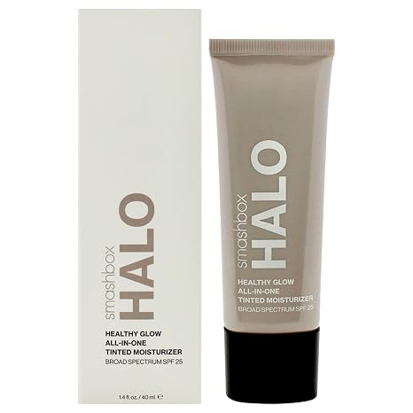 Smashbox Halo Healthy Glow Tinted Moisturizer with SPF 25 | 24-Hour Hydrating Buildable Coverage with a Natural Dewy Finish, Hyaluronic Acid & Niacinamide