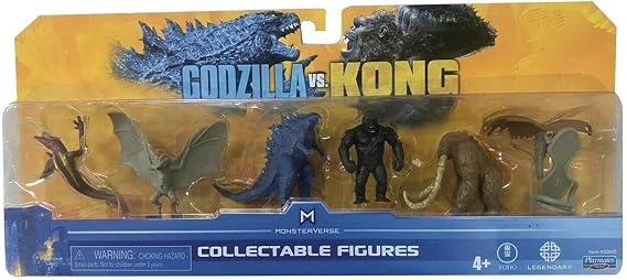 PlayMates Godzilla 2" GvK Minifigure Bundle Pack Multi