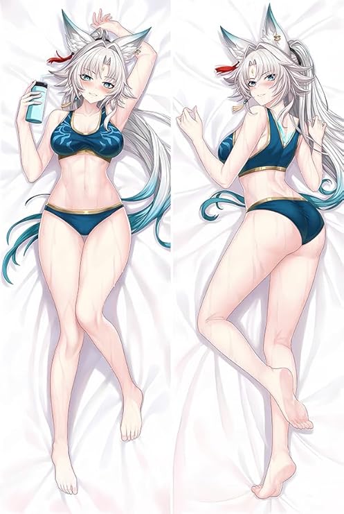 Feixiao Cosplay Dakimakura Hugging Body Pillow Case, Costume Anime Otaku, 2-Side HD Pillowcase Cover (Model B)