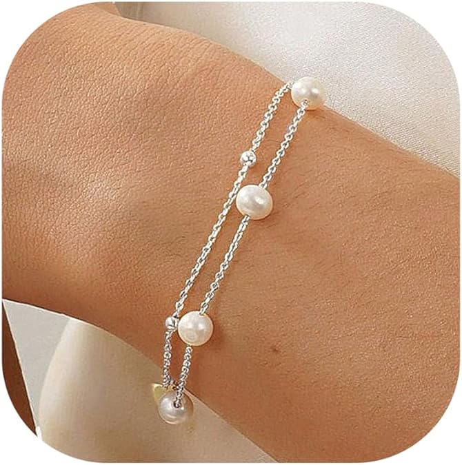 KOHOTA Silver Gold Bracelets for Women Trendy Bracelet Stack Non Tarnish