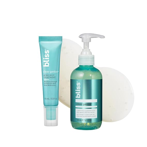 Bliss Clear Genius Daily Defense Duo: Spot Treatment and Clarifying Gel Cleanser