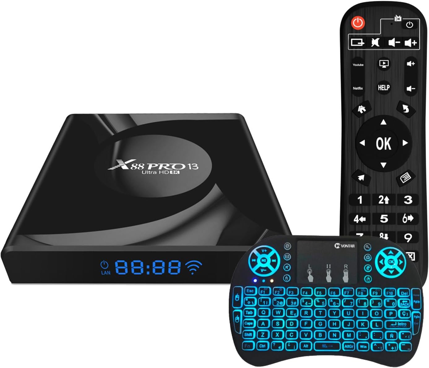CHROX Android 13.0 TV Box, Smart TV Box 4 Gram RAM 64g ROM RK3528 Quad Core Cortex-A53 CPUUSB 3.0Ultra HD 4K HDR 10Wifi 2.45.8Ghz BT 5.0 with Wireless Mini Keyboard, 4gb64gb