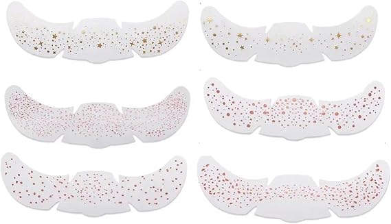 Skin-Friendly Temporary Face Featuring Metallic Freckles & Star Clusters, for Sensitive Skin Stars Temporary Face Tattooes