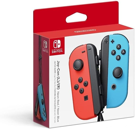 NINTENDO Official Key - Joy-Con Controller Pair - Neon Red/Neon Blue (Key)