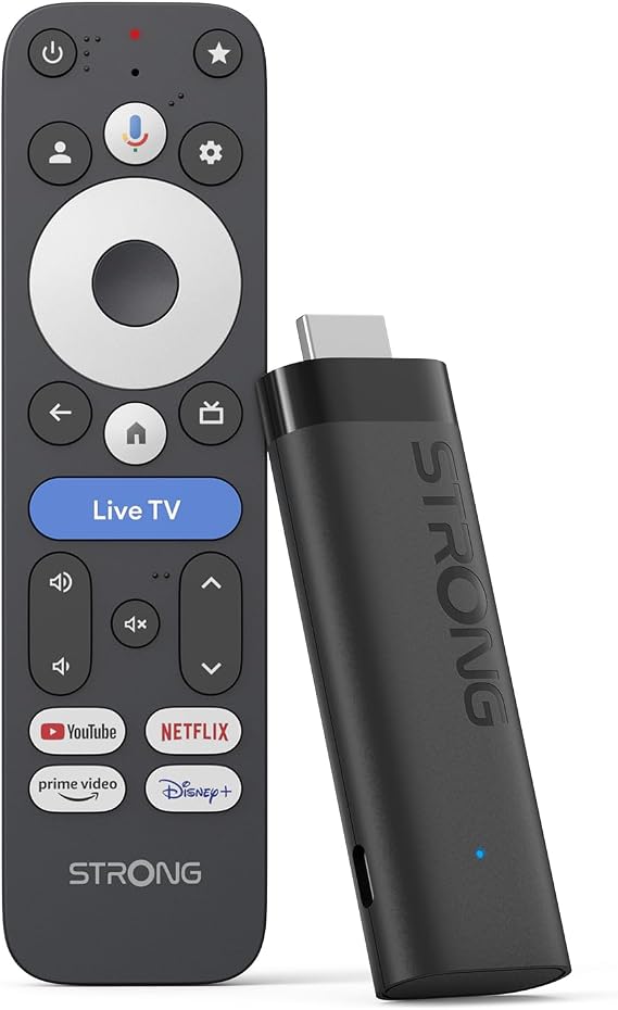 STRONG LEAP-NOVAUK Streaming TV Stick 4K, Android 14, 32GB Memory | Dolby Vision & Audio, HDR10+, Wi-Fi 6, HDMI 2.1, Voice Control and Over 5000 Apps