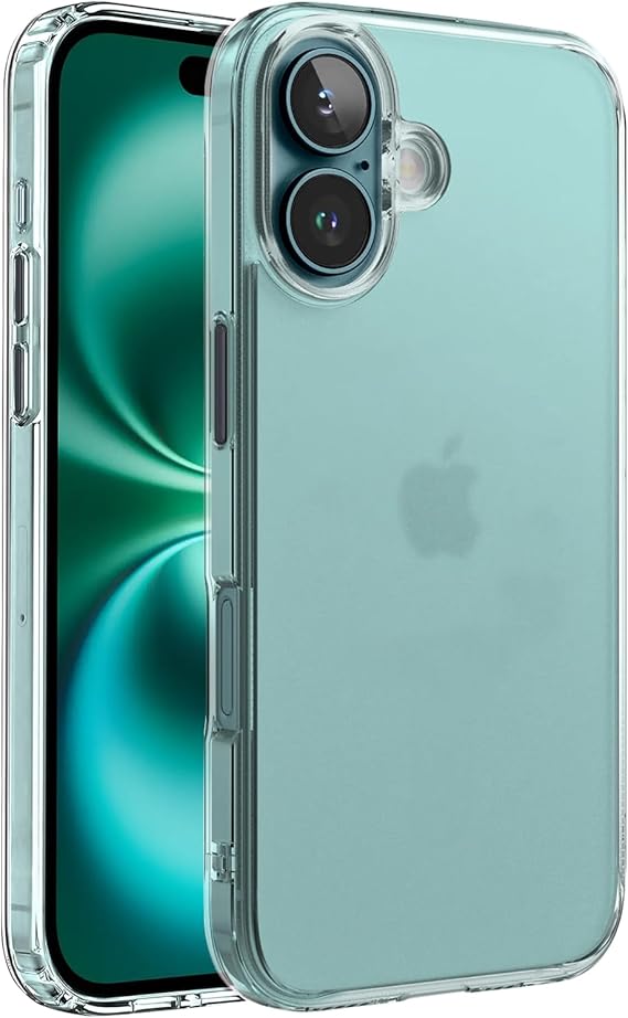 Compatible with MagSafe for Minesque iPhone 16 Plus SuperMatt Series Rear Fingerprint Proof Rigid Matte Polycarbonate Edges Premium Clear Case Cover with Tpu Silicone Metal Key (Classic, 16 Plus)
