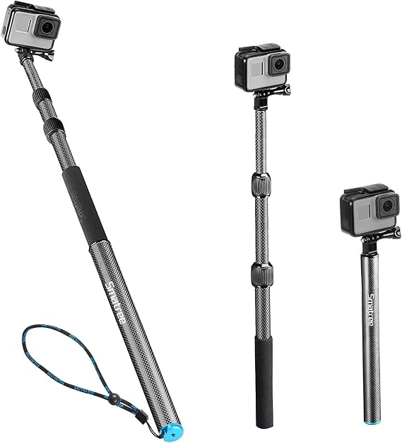 Smatree Carbon Fiber Detachable Extendable Floating Pole Selfie Stick