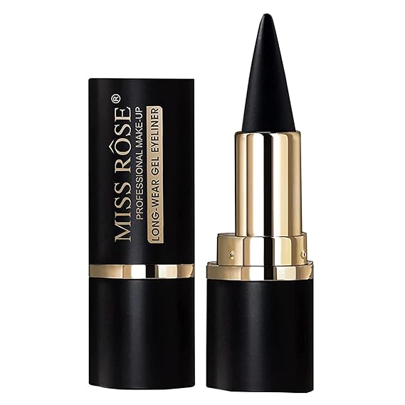 MISS ROSE M Gel Eyeliner, Black Eyeliner Pencils, delineador de ojos contra el agua, Easy to Use, Eye Makeup for Women (Premium Black)