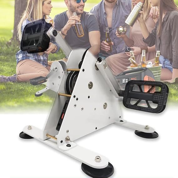 Portable Hand Crank and Foot Pedal Power Generator with USB - Emergency and Outdoor Charging Solution for Camping, Hiking