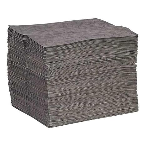 Universal Defender Absorbent Mat Pad, Lightweight, Polypropylene, 19 x 15 (L x W), Gray, Pack of 200 (GPB200S)