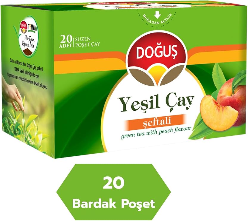 Doğuş Yeşil Çay Şeftali, 20'li Poşet
