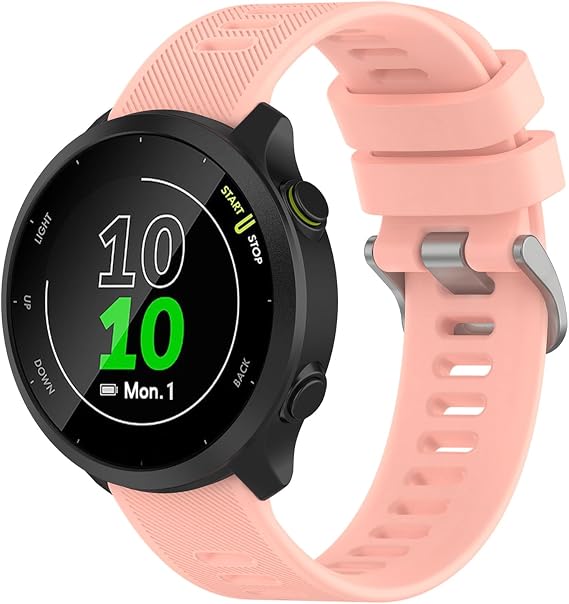 Nacorulu Garmin Forerunner 55 ウォッチバンド 20mm シリコン交換用バンド Garmin Vivoactive 3 / Vivoactive 5 / Forerunner 245 / Forerunner 645スマートウォッチ用