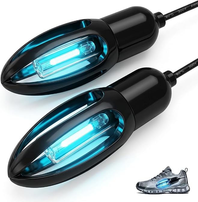 UV-C Shoe Sanitizer & Deodorizer,Shoe Care Light, 15/30/60-Min Timer