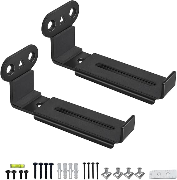 Soundbar Wall Mount Bracket,Depth Adjustable 3.7”-6.3”,2 Packs