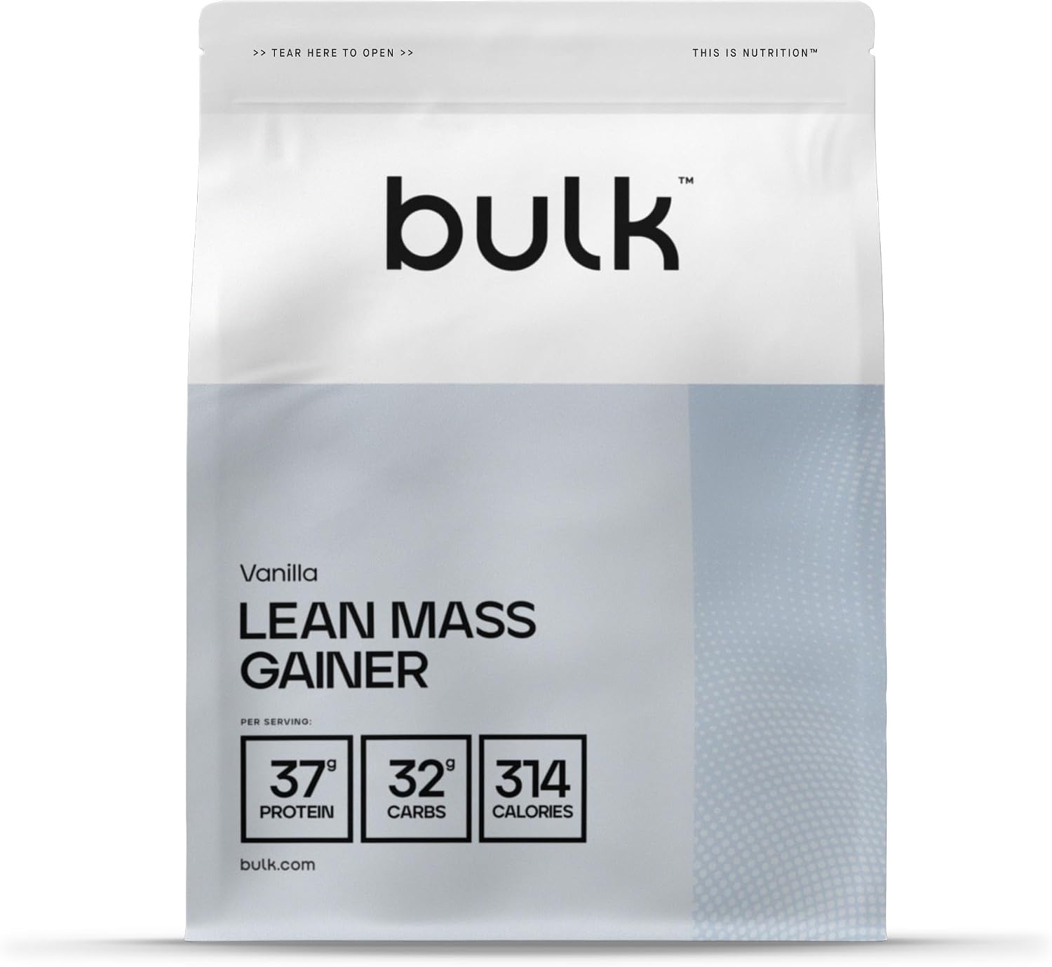 Bulk Lean Mass Gainer, Protein Shake, Vanilla, 1 kg, Packaging May Vary