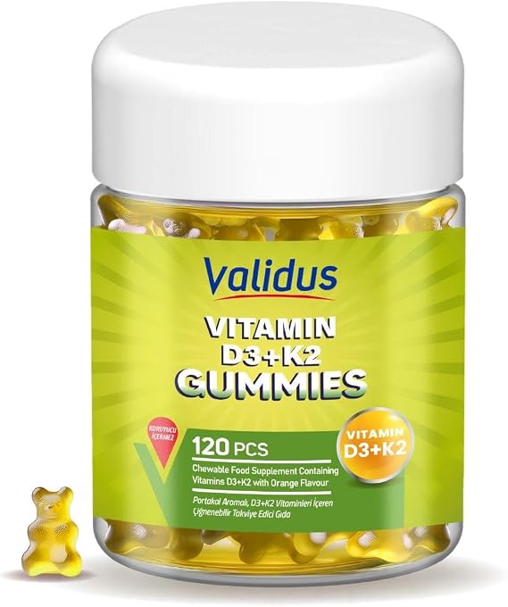 Validus Vitamin D3 1000 Iu K2 50 Mcg 120 Gummies