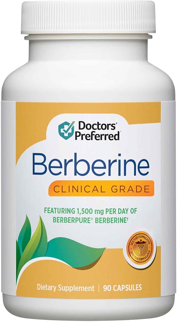 DOCTORS' PREFERRED Berberine HCl Clinical Grade Supplement, 90 Capsules | Metabolic and Cardiovascular Health | Doctor Formulated