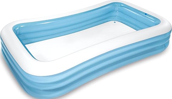 INTEX Rectangular Family Lounge Inflatable Swimming Pool for Kids & Adults | 58484EP - Outdoor Backyard Swim Center for Family Fun, 120in x 72in x 22in