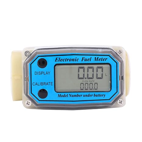 Fuel Meter Digital Fuel Meter Water Meter Mini Digital Turbine Flowmeter Fuel Meter 15-120L/min 1" NPT