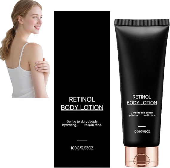 Retinol Body Lotion, Skin Tightening Moisturizer for Dry and Sagging Skin, Hydrating & Brightening Body Cream, Improves Elasticity, Day & Night Nourishing Care for Neck, Arms  Body (1pcs)