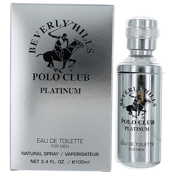 Beverly Hills Polo Club PLATINUM Eau De Toilette for Men - Dynamic Spicy Citrus Woody Scent - Long-Lasting Confidence - 1.7 fl oz (50 ml)